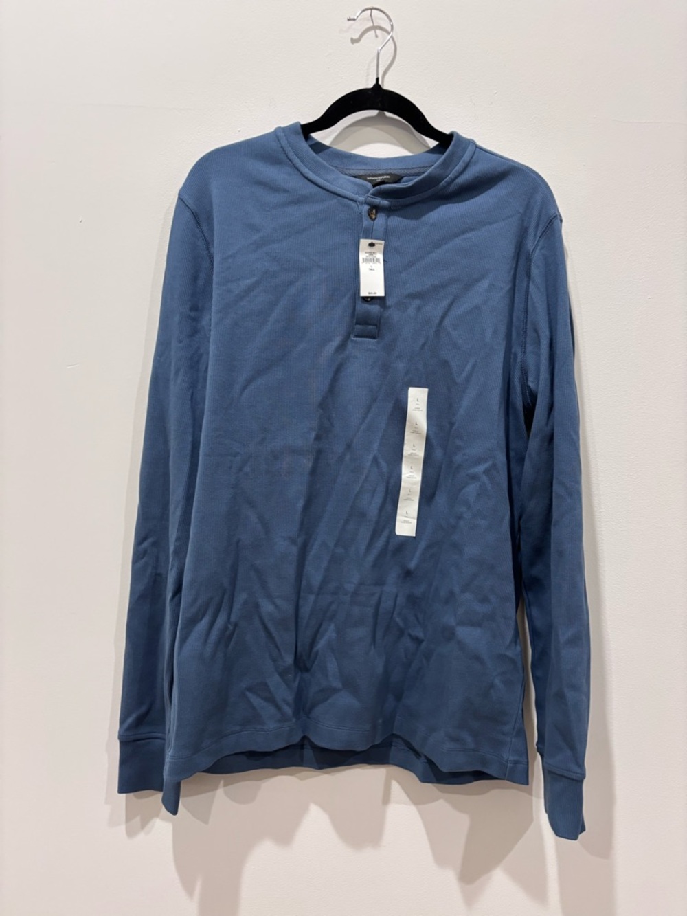 Banana Republic Men's Long-Sleeve Henley - Dusty Blue
